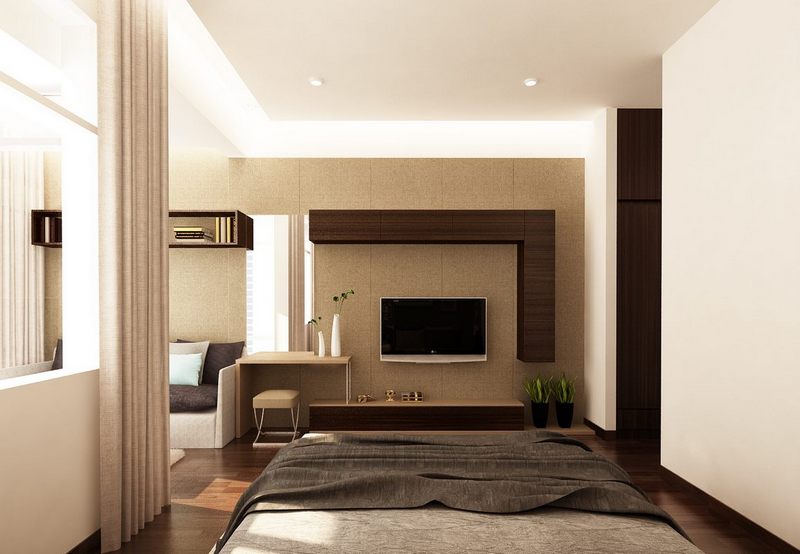 thiết kế phòng ngủ hiện đại pk hđ